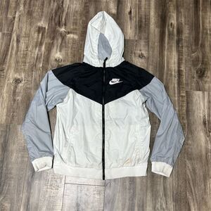 Nike Vintage Windrunner Jacket XL Gray Black White Windbreaker
